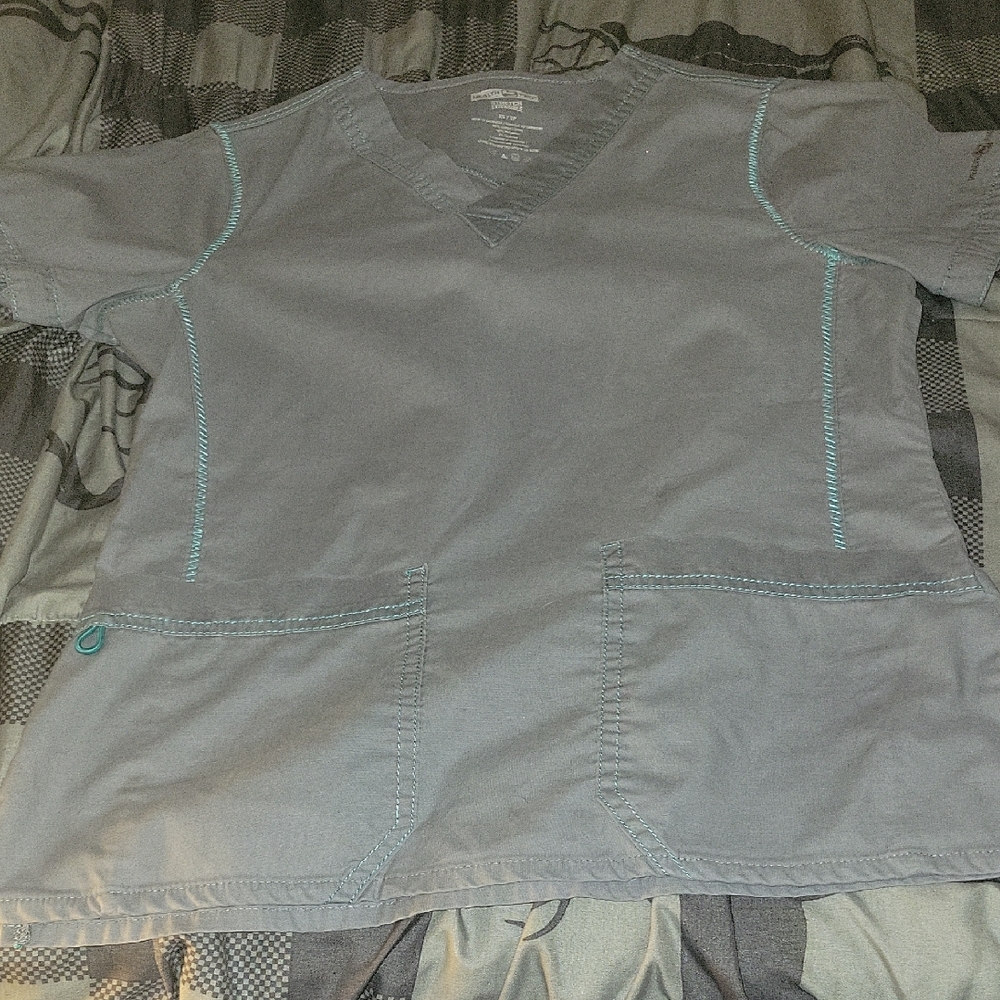 Gray Women's Scrub Top